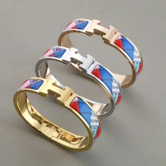 ¡®AuraJewelry¡¯H BRACELET DOTTED BORDER 12MM
